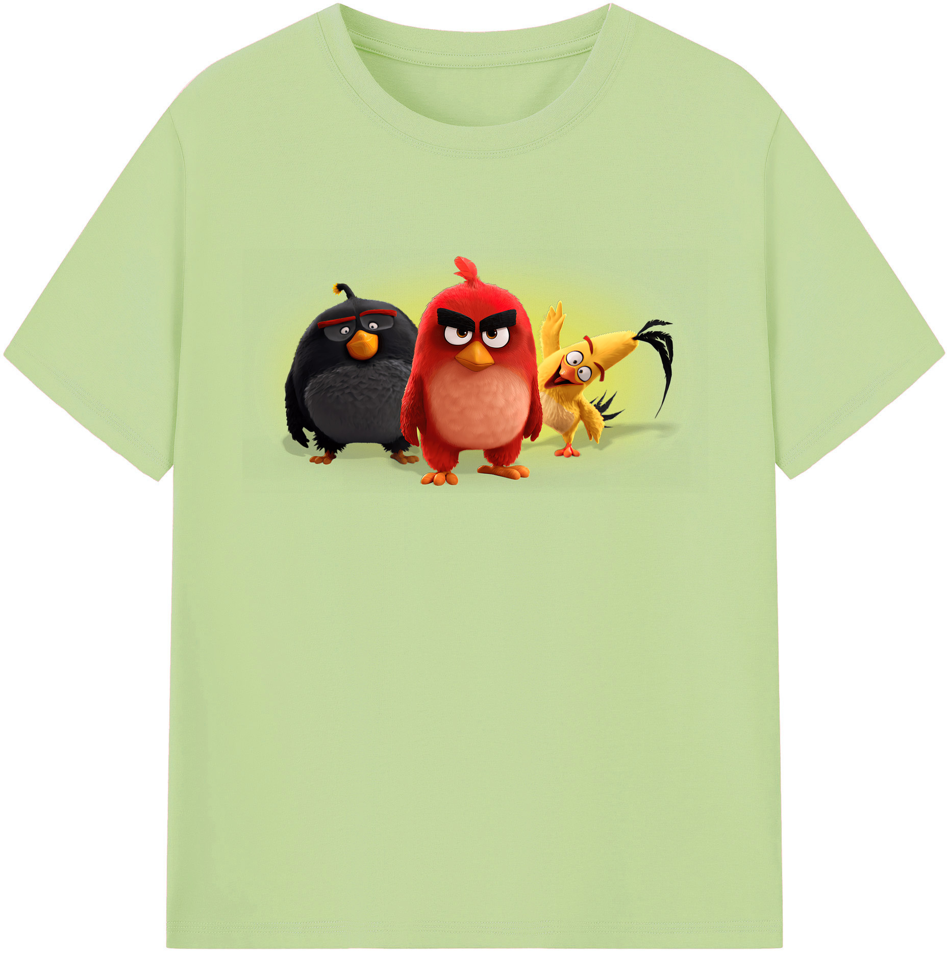 （画像用） Angry Birds アングリーバード 綿100％半袖Tシャツ（フロントプリント）